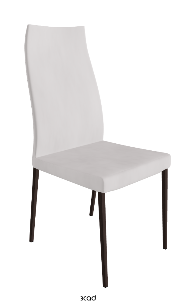 Anna High Back Dining Chair_Bronze Embossed_Micro Nubuk_White