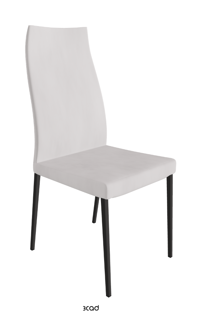 Anna High Back Dining Chair_Matt Graphite_Micro Nubuk_White