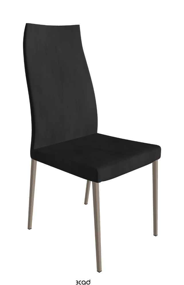 Anna High Back Dining Chair_Titanium Embossed_Micro Nubuk_Charcoal