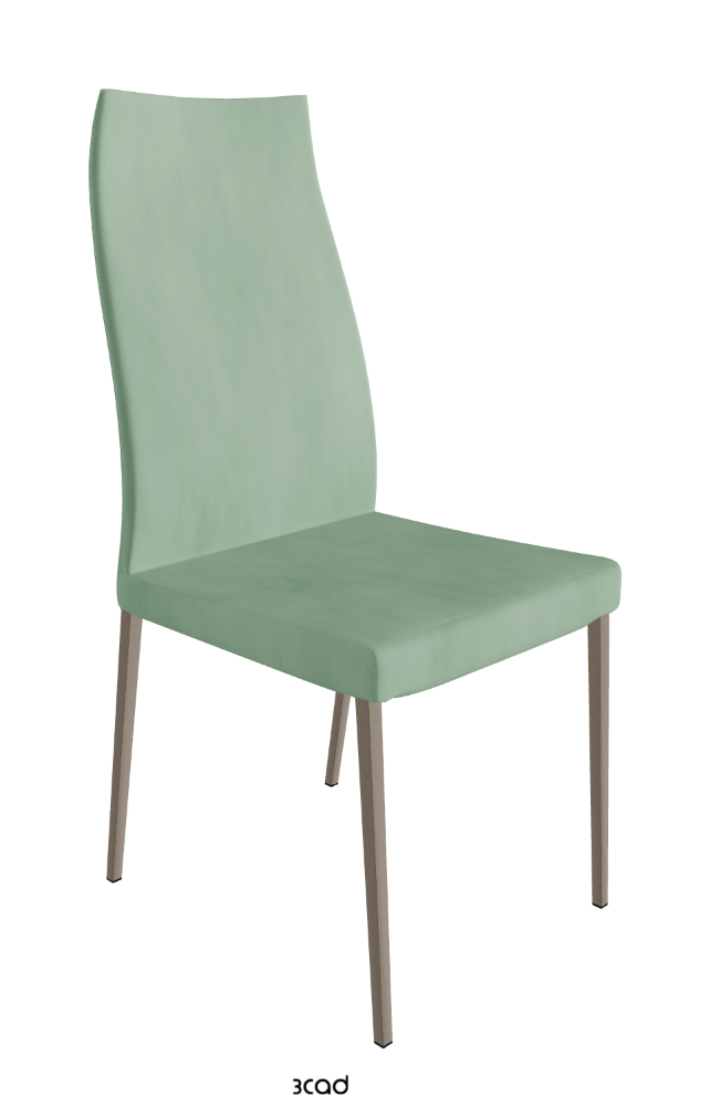 Anna High Back Dining Chair_Titanium Embossed_Micro Nubuk_Mint