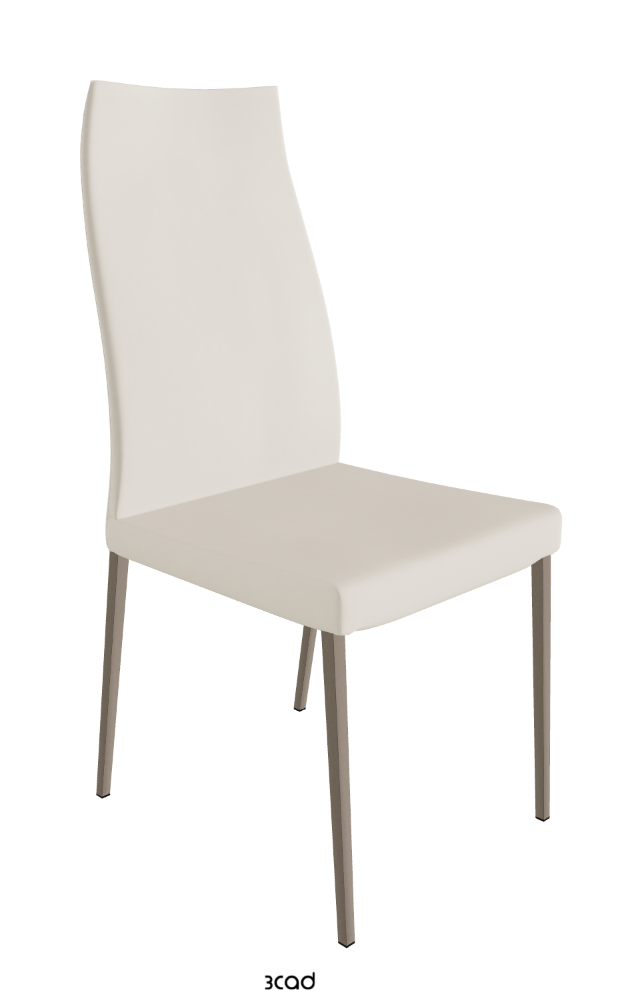 Anna High Back Dining Chair_Titanium Embossed_Glove Soft Leather_Ecru