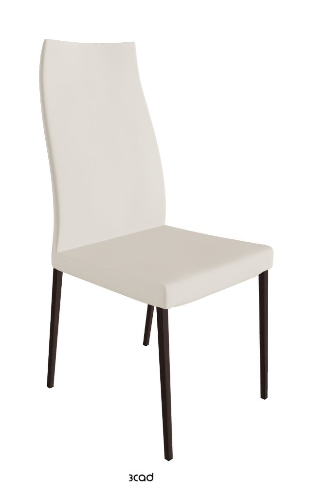 Anna High Back Dining Chair_Bronze Embossed_Glove Soft Leather_Ecru