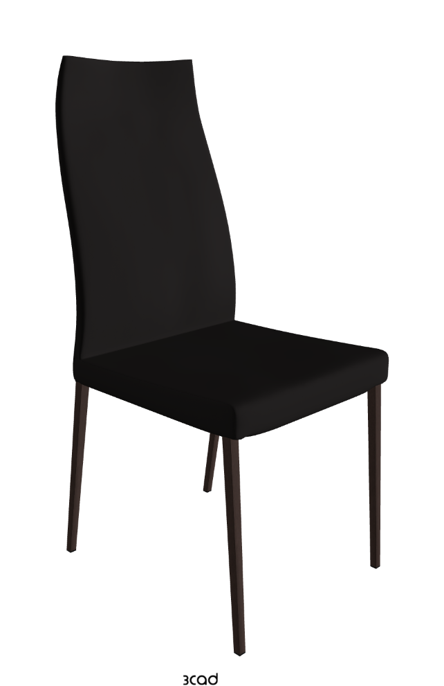 Anna High Back Dining Chair_Bronze Embossed_Synthetic Leather_Moka