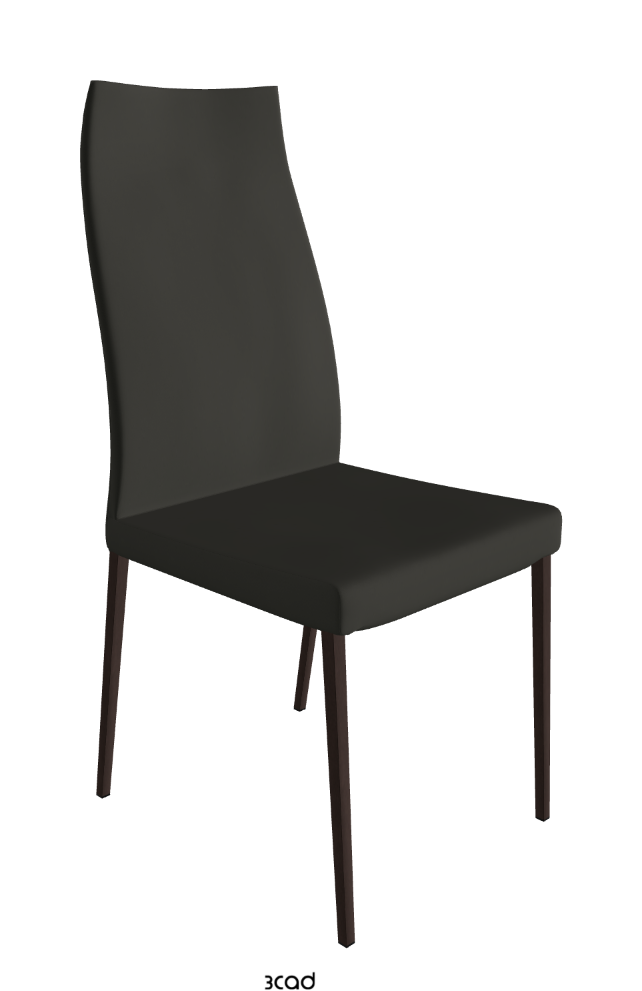 Anna High Back Dining Chair_Bronze Embossed_Synthetic Leather_London