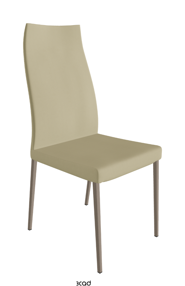 Anna High Back Dining Chair_Titanium Embossed_Synthetic Leather_Canapa