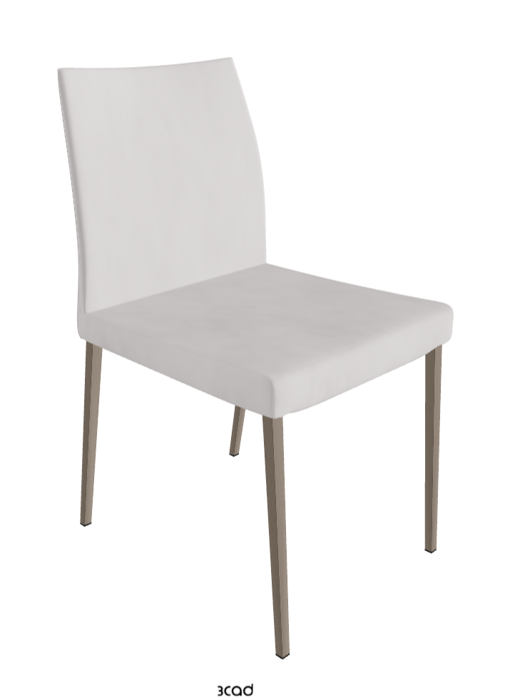 Anna Dining Chair_Titanium Embossed_Micro Nubuk_White