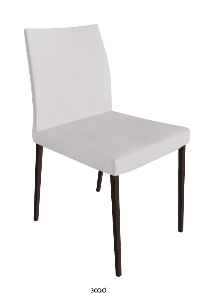 Anna Dining Chair_Bronze Embossed_Micro Nubuk_White