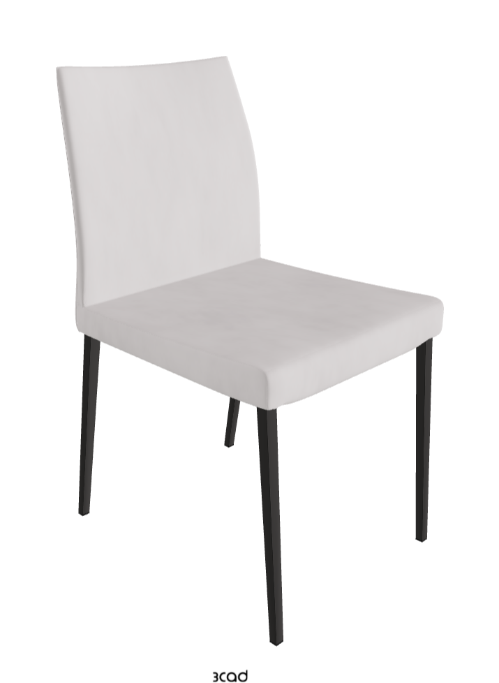 Anna Dining Chair_Matt Graphite_Micro Nubuk_White