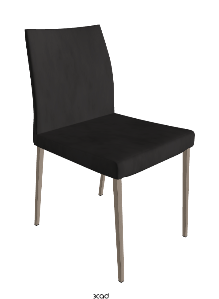 Anna Dining Chair_Titanium Embossed_Micro Nubuk_Charcoal
