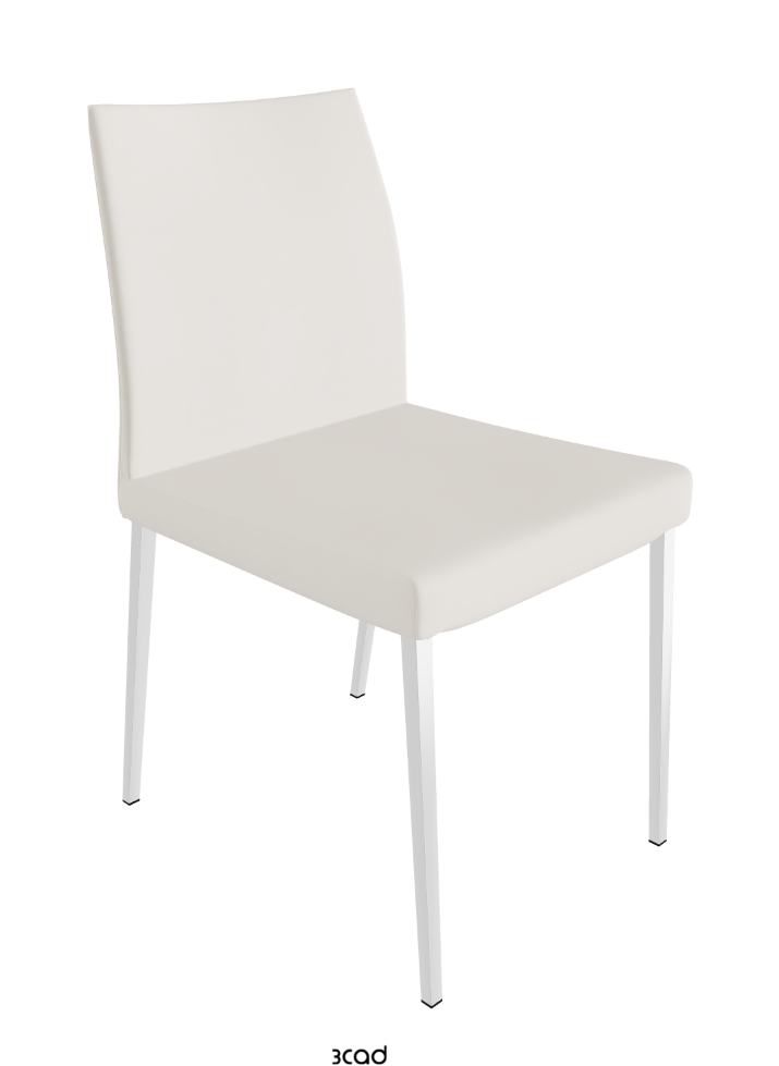Anna Dining Chair_Chrome_Glove Soft Leather:_Dover