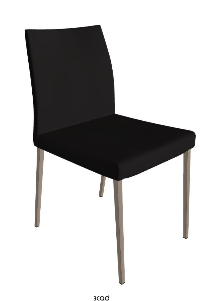 Anna Dining Chair_Titanium Embossed_Synthetic Leather_Moka