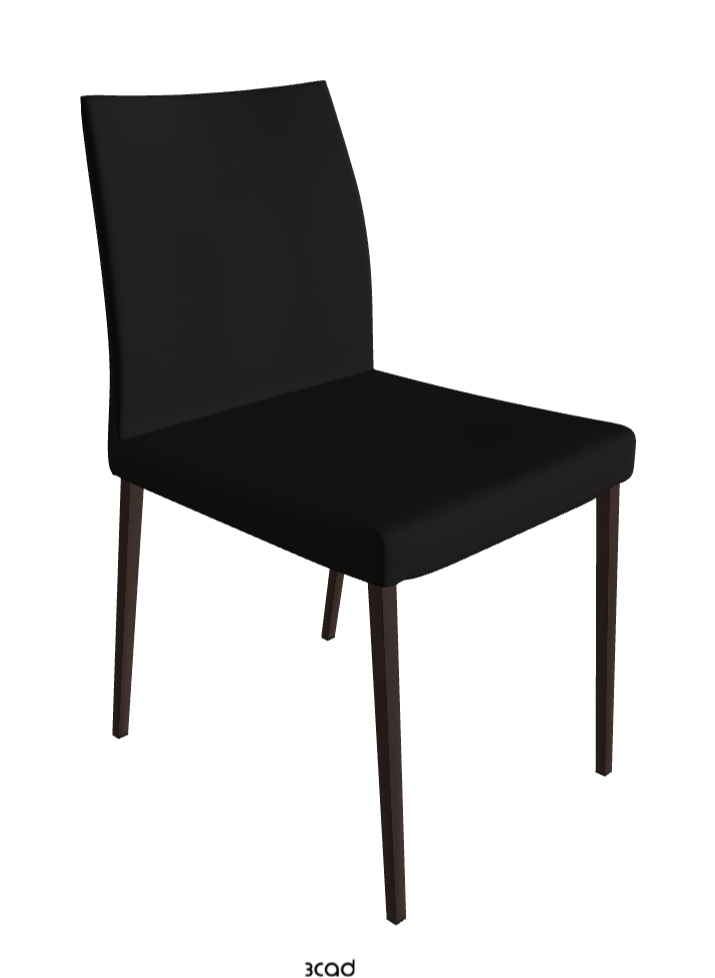 Anna Dining Chair_Bronze Embossed_Synthetic Leather_Moka