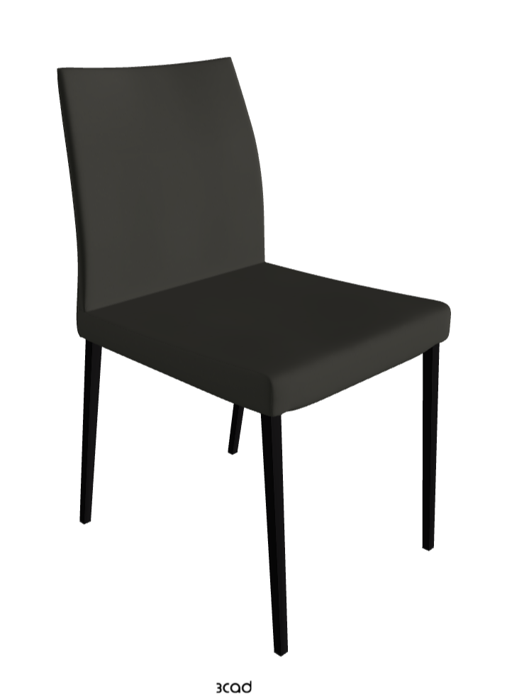 Anna Dining Chair_Matt Black_Synthetic Leather_London