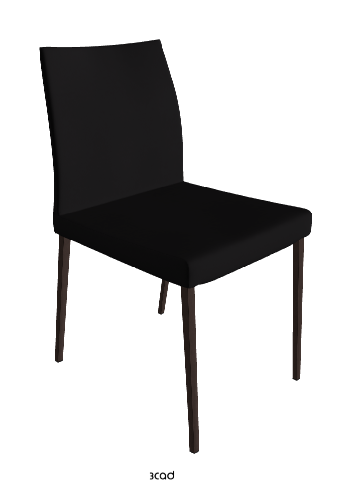 Anna Dining Chair_Bronze Embossed_Synthetic Leather_Nero