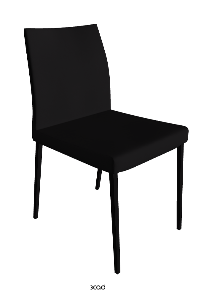 Anna Dining Chair_Matt Black_Synthetic Leather_Nero