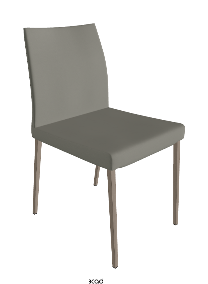 Anna Dining Chair_Titanium Embossed_Synthetic Leather_Cemento