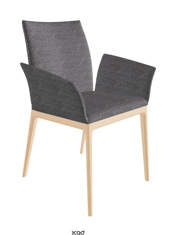Arcadia Dining Armchair_Natural Stained Beech_Fabric_B244