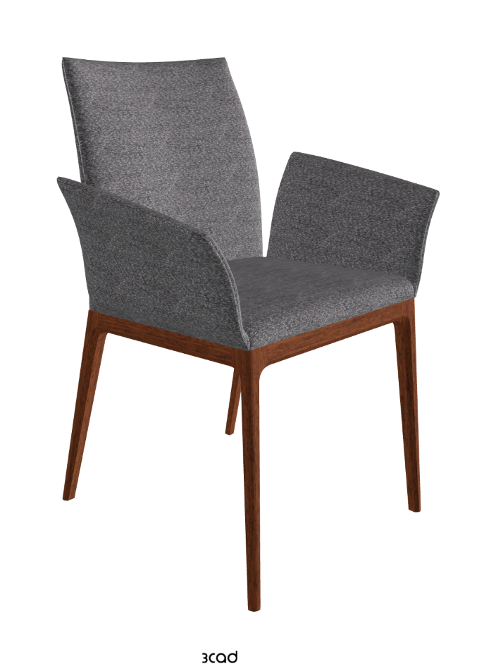 Arcadia Dining Armchair_Walnut Canaletto Stained Beech_Fabric_B244