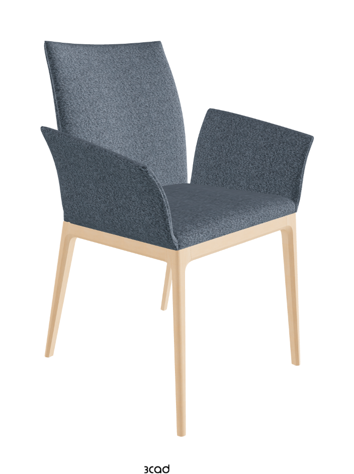 Arcadia Dining Armchair_Natural Stained Beech_Fabric_B245