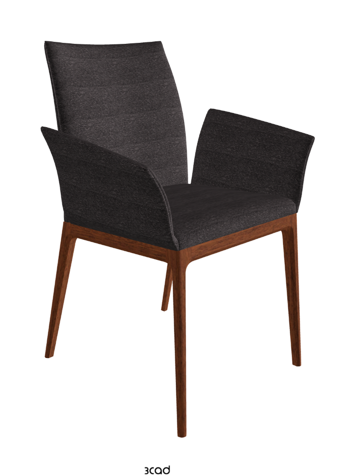 Arcadia Dining Armchair_Walnut Canaletto Stained Beech_Fabric_B246