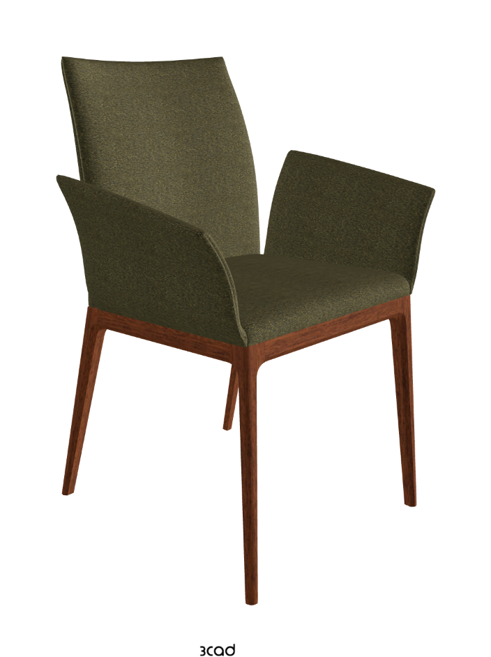 Arcadia Dining Armchair_Walnut Canaletto Stained Beech_Fabric_B249