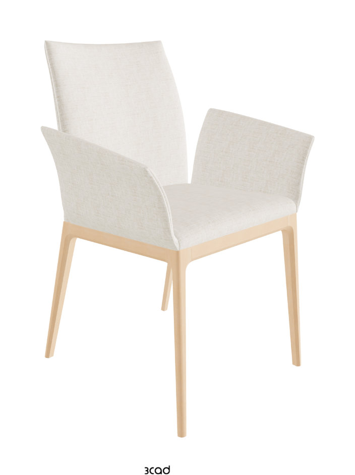 Arcadia Dining Armchair_Natural Stained Beech_Fabric_B610