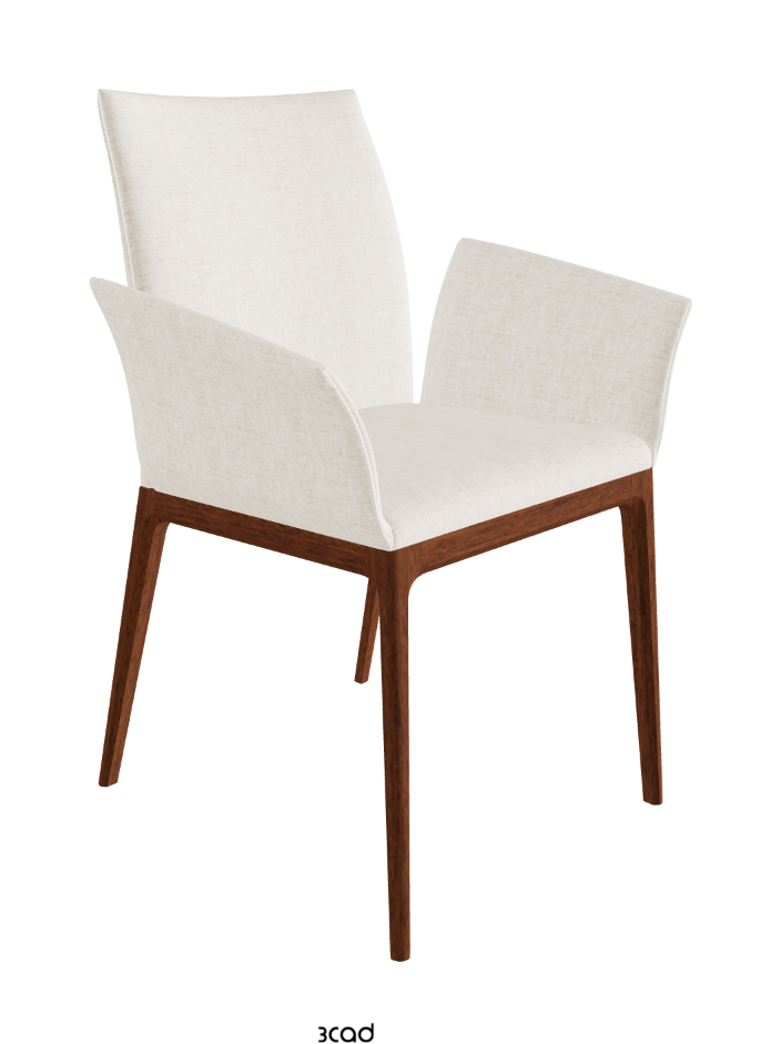 Arcadia Dining Armchair_Walnut Canaletto Stained Beech_Fabric_B610