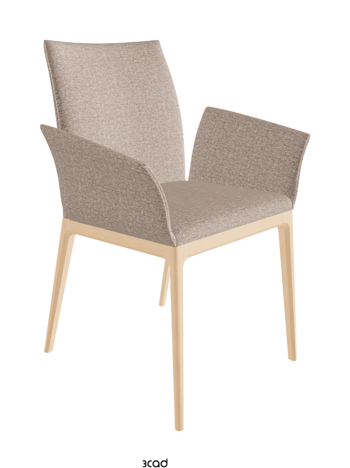 Arcadia Dining Armchair_Natural Stained Beech_Fabric_B731