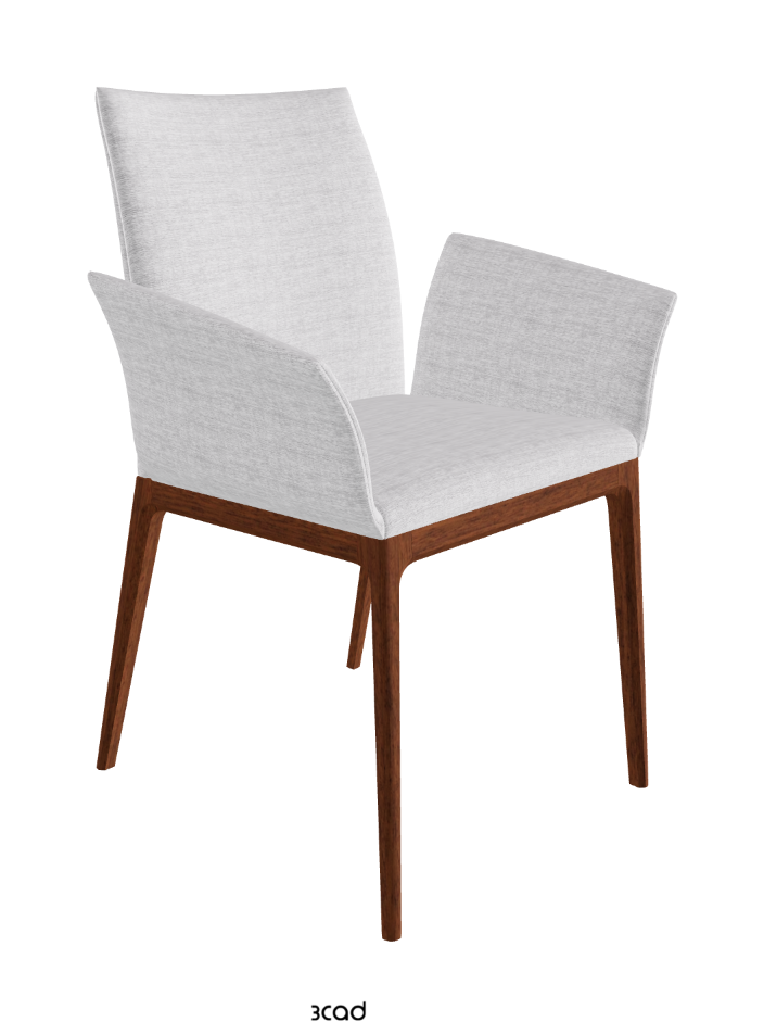 Arcadia Dining Armchair_Walnut Canaletto Stained Beech_Fabric_B810