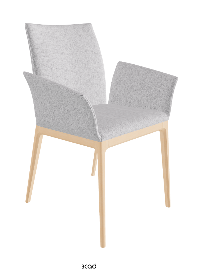 Arcadia Dining Armchair_Natural Stained Beech_Fabric_B811