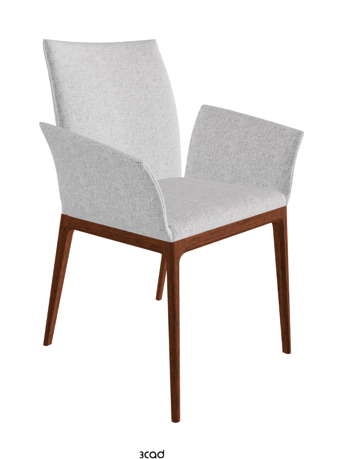Arcadia Dining Armchair_Walnut Canaletto Stained Beech_Fabric_B811
