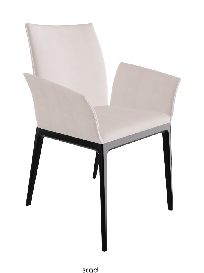 Arcadia Dining Armchair_Matt Black_Fabric_B923
