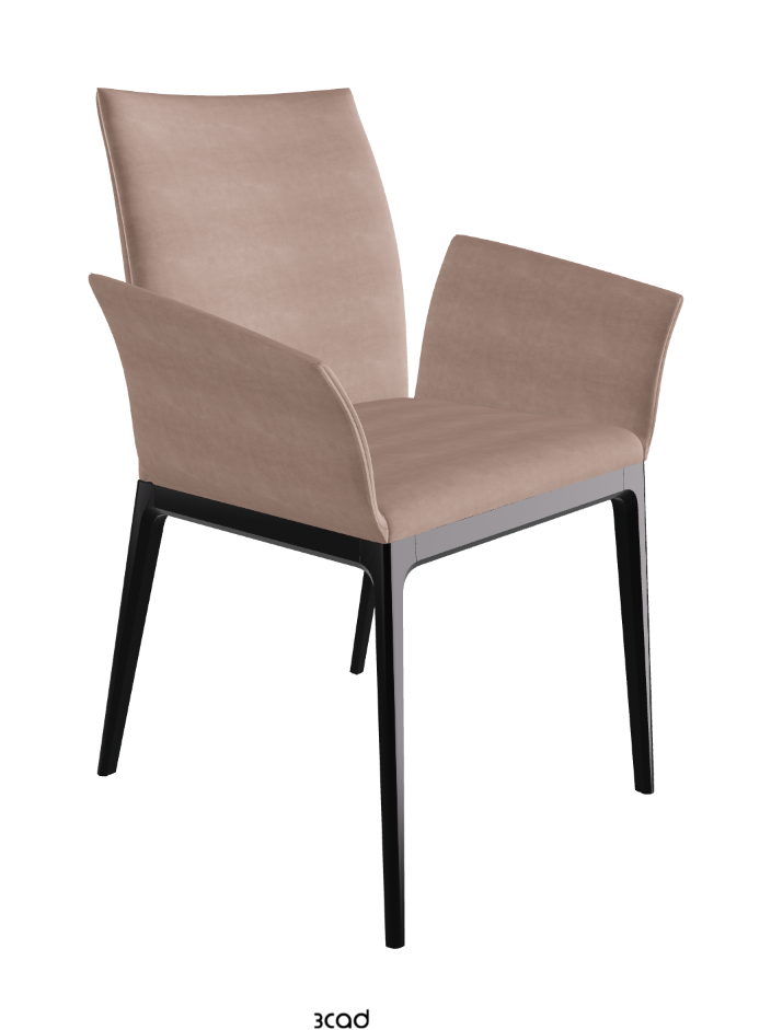 Arcadia Dining Armchair_Matt Black_Fabric_B925