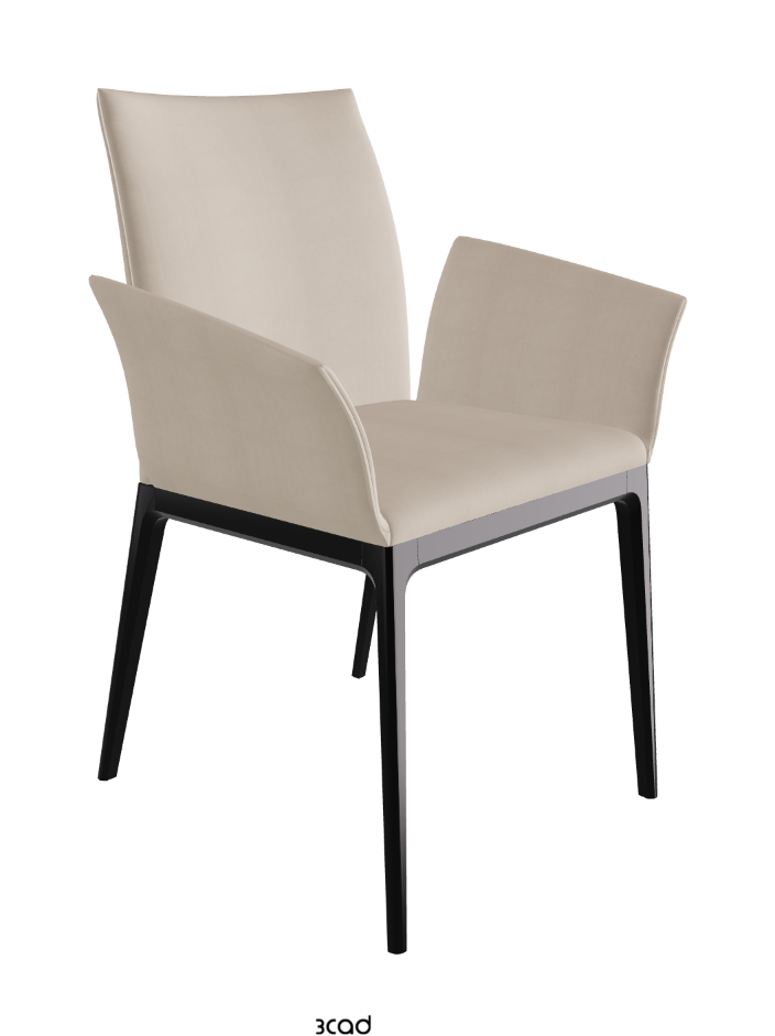 Arcadia Dining Armchair_Matt Black_Fabric_B926