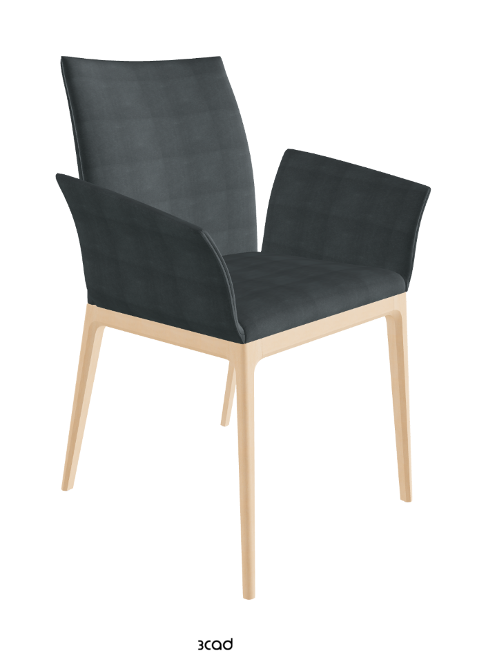 Arcadia Dining Armchair_Natural Stained Beech_Fabric_B927