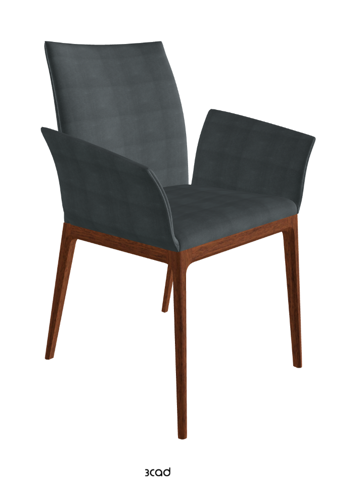 Arcadia Dining Armchair_Walnut Canaletto Stained Beech_Fabric_B927