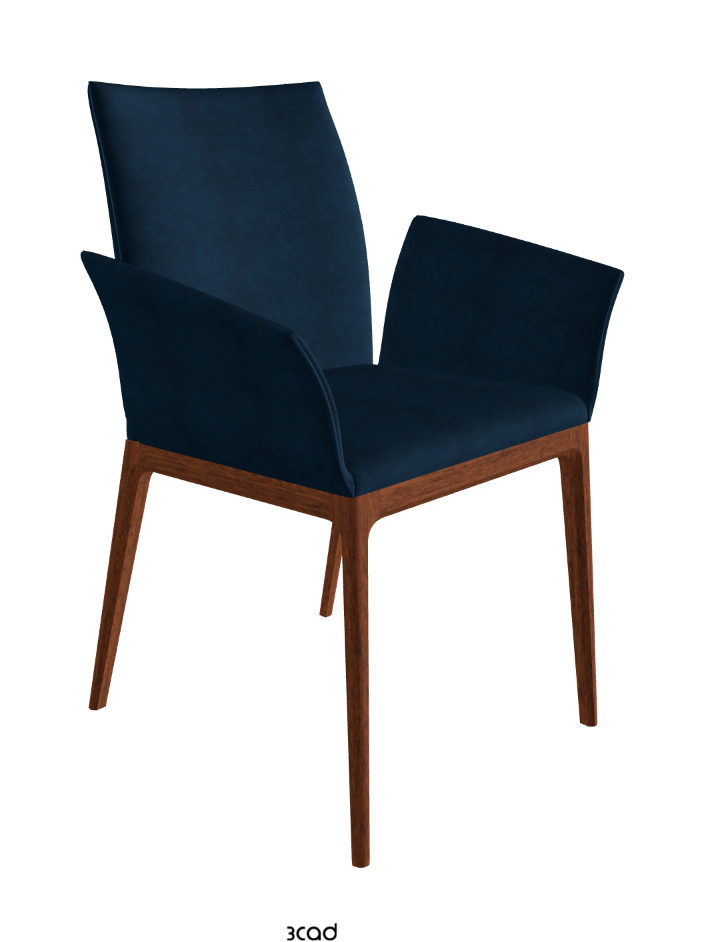 Arcadia Dining Armchair_Walnut Canaletto Stained Beech_Fabric_B929