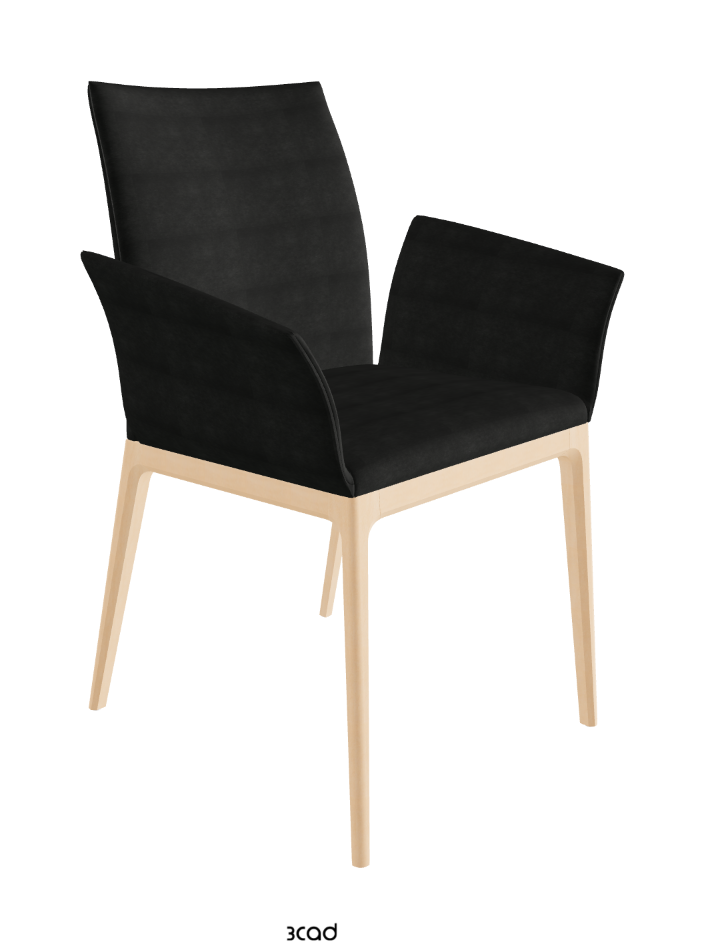 Arcadia Dining Armchair_Natural Stained Beech_Fabric_B932