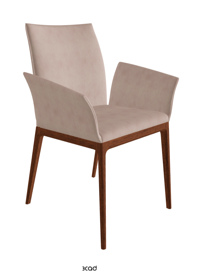 Arcadia Dining Armchair_Walnut Canaletto Stained Beech_Micro Nubuk_Dusty Rose