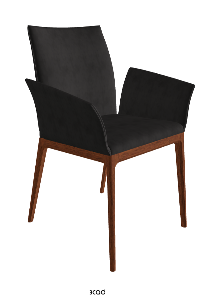 Arcadia Dining Armchair_Walnut Canaletto Stained Beech_Micro Nubuk_Charcoal