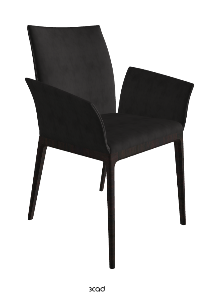 Arcadia Dining Armchair_Dark Wenghe Stained Beech_Micro Nubuk_Charcoal
