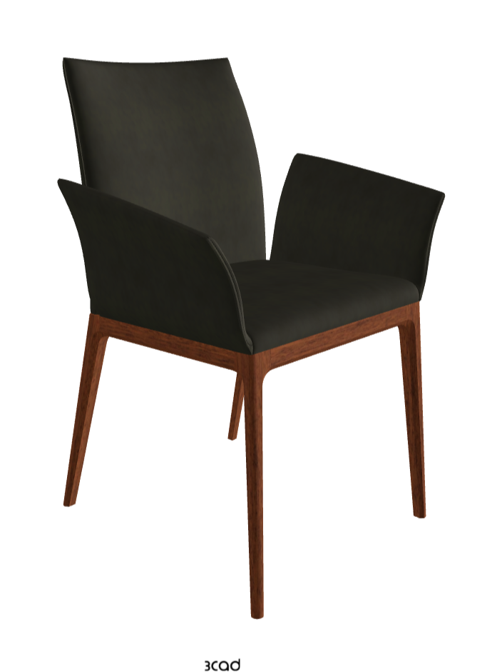 Arcadia Dining Armchair_Walnut Canaletto Stained Beech_Micro Nubuk_Musk