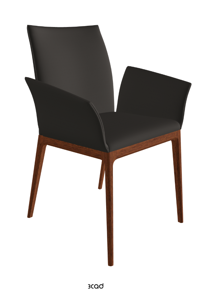 Arcadia Dining Armchair_Walnut Canaletto Stained Beech_Glove Soft Leather_Carbon