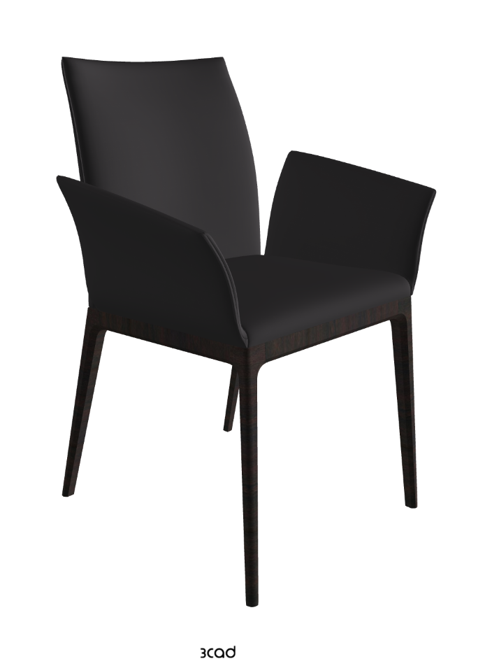 Arcadia Dining Armchair_Dark Wenghe Stained Beech_Glove Soft Leather_Hornet