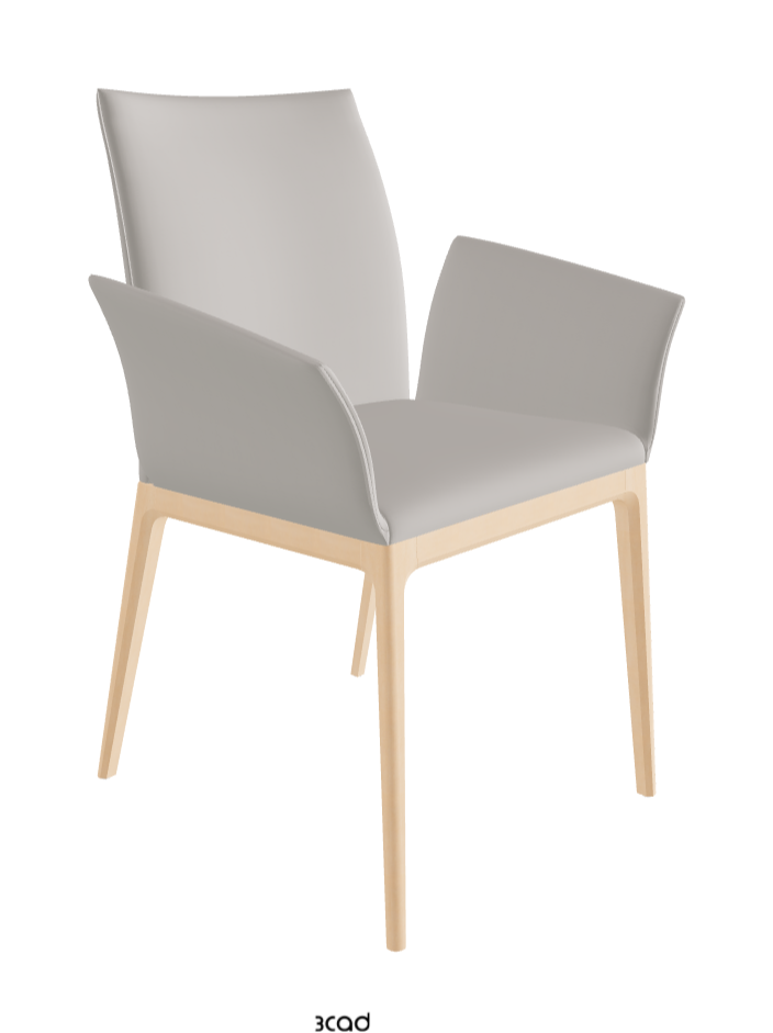 Arcadia Dining Armchair_Natural Stained Beech_Soft Leather_Dakota