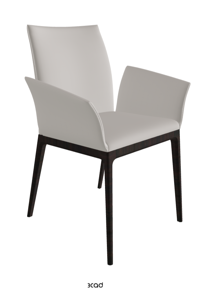 Arcadia Dining Armchair_Dark Wenghe Stained Beech_Soft Leather_Dakota