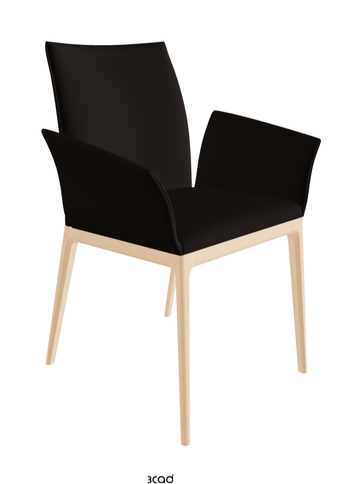Arcadia Dining Armchair_Natural Stained Beech_Soft Leather_Moka