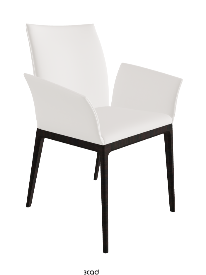 Arcadia Dining Armchair_Dark Wenghe Stained Beech_Soft Leather_Oyster