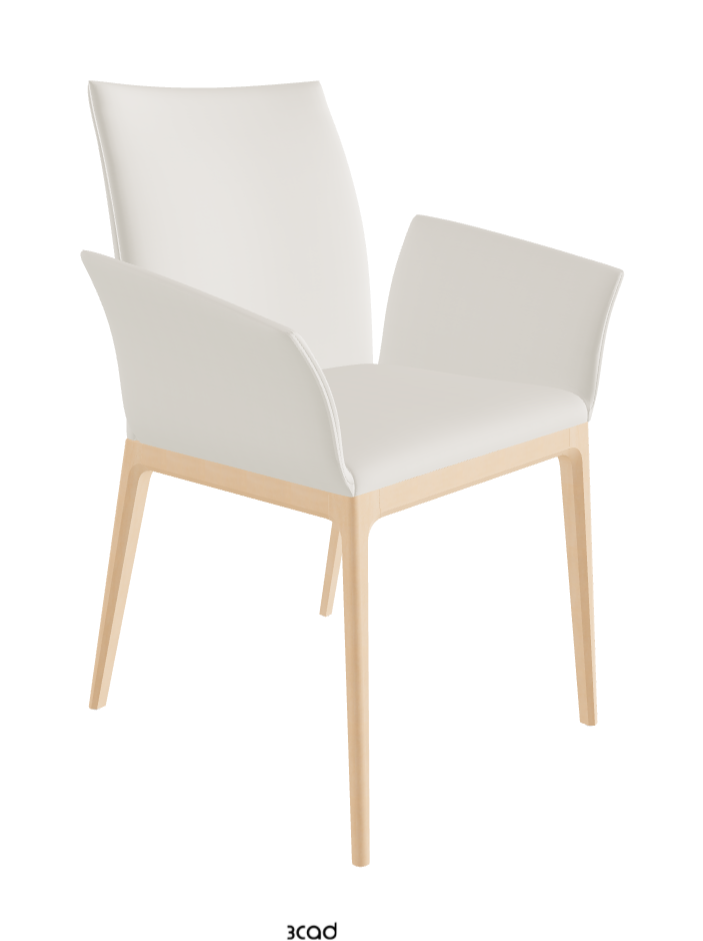 Arcadia Dining Armchair_Natural Stained Beech_Soft Leather_Lino