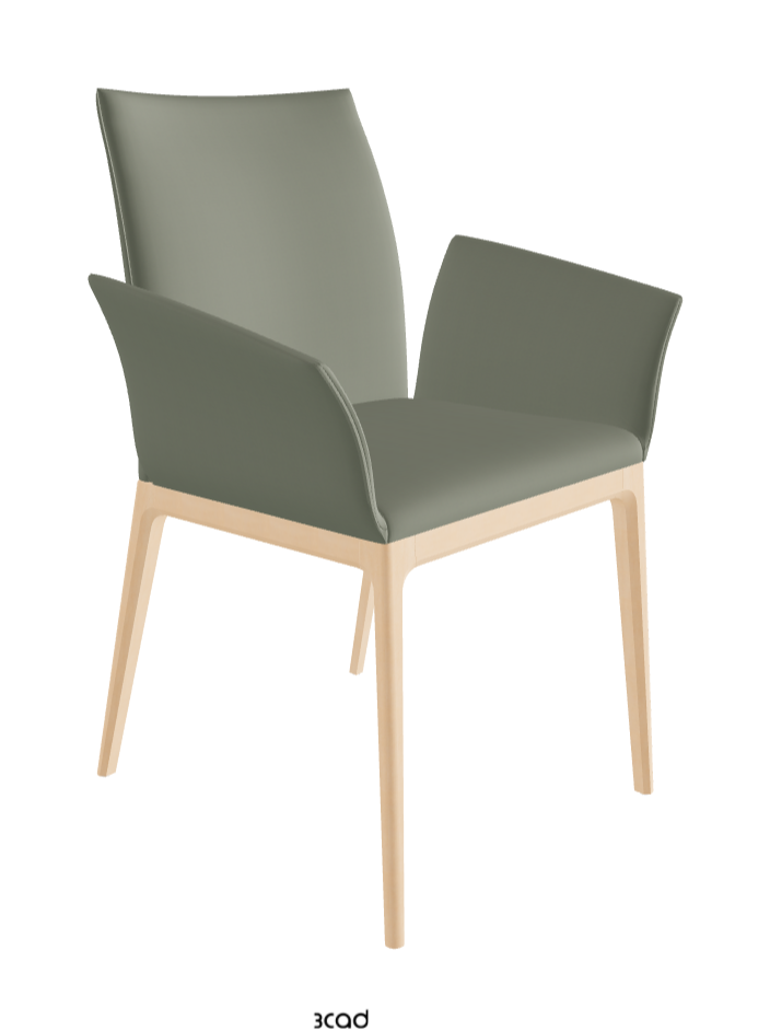 Arcadia Dining Armchair_Natural Stained Beech_Soft Leather_Cenere